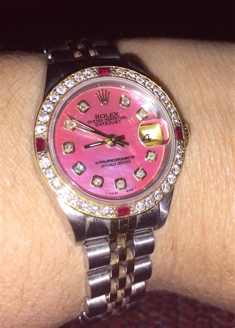 rolex with pearl face|rolex pearl face with diamonds.